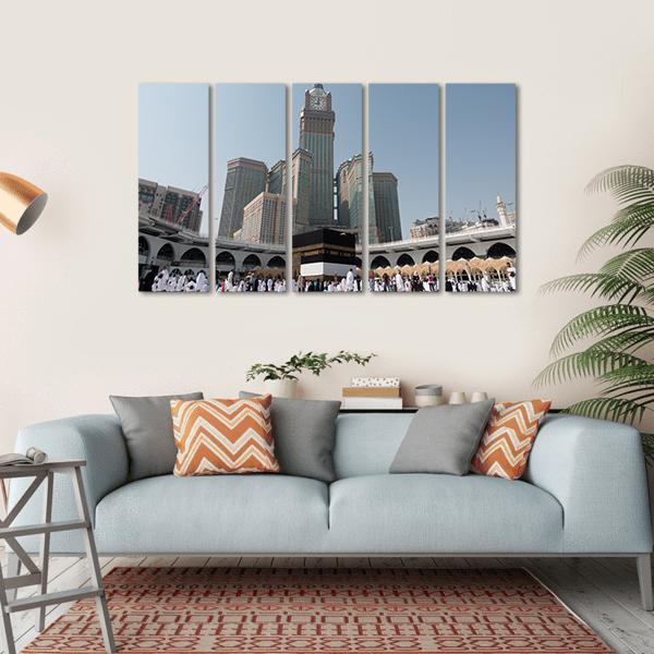 Kaaba At Daytime Canvas Wall Art-5 Horizontal-Gallery Wrap-22" x 12"-Tiaracle