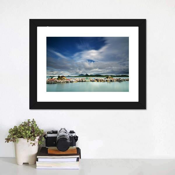 Kabalutan Village Indonesia Canvas Wall Art-1 Piece-Framed Print-20" x 16"-Tiaracle