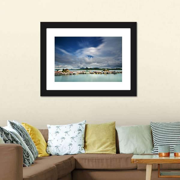 Kabalutan Village Indonesia Canvas Wall Art-3 Horizontal-Gallery Wrap-25" x 16"-Tiaracle