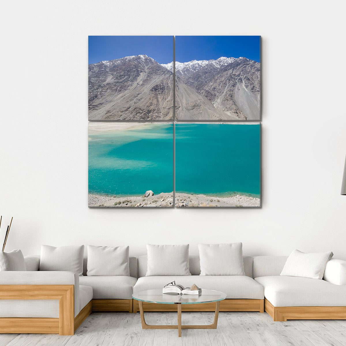 Kachura Lake In Skardu Canvas Wall Art-4 Square-Gallery Wrap-17" x 17"-Tiaracle