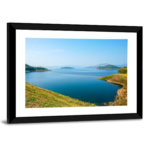 Kaeng Krachan Dam In Petcahburi Canvas Wall Art-3 Horizontal-Gallery Wrap-25" x 16"-Tiaracle
