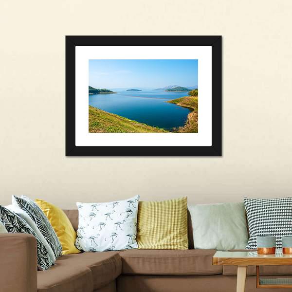Kaeng Krachan Dam In Petcahburi Canvas Wall Art-3 Horizontal-Gallery Wrap-25" x 16"-Tiaracle