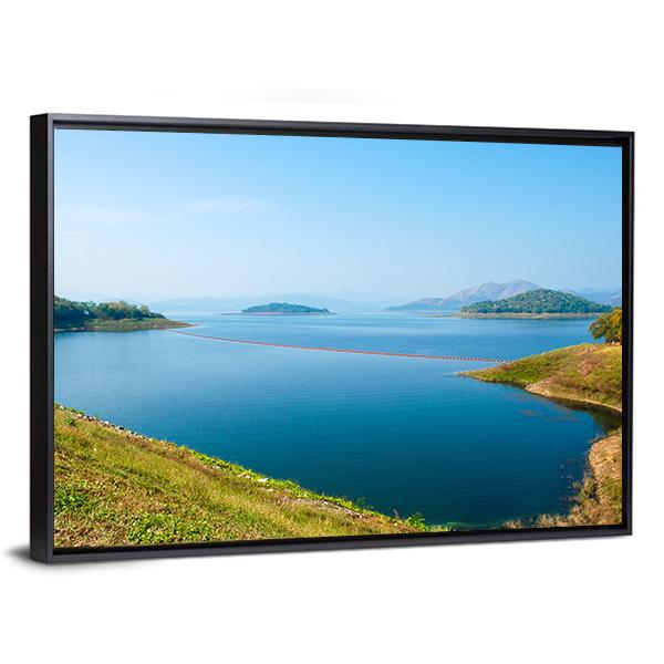 Kaeng Krachan Dam In Petcahburi Canvas Wall Art-3 Horizontal-Gallery Wrap-25" x 16"-Tiaracle