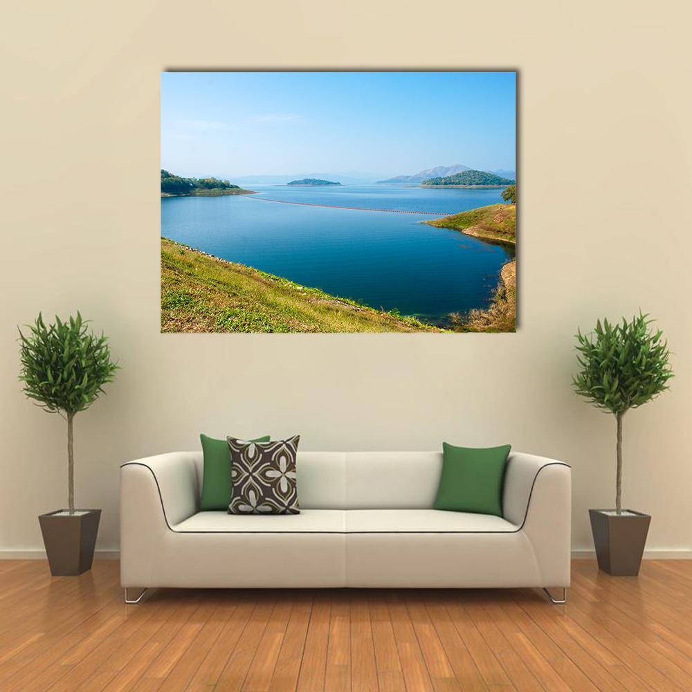 Kaeng Krachan Dam In Petcahburi Canvas Wall Art-1 Piece-Gallery Wrap-48" x 32"-Tiaracle