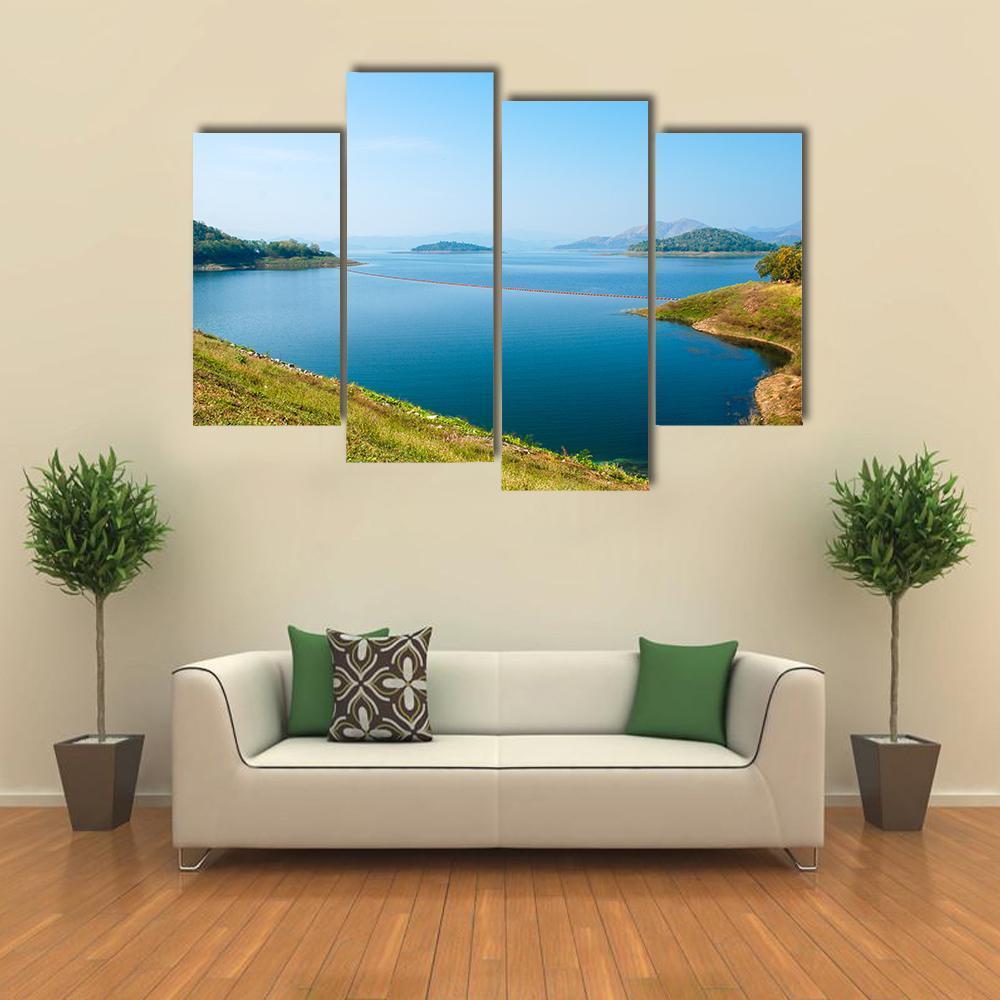 Kaeng Krachan Dam In Petcahburi Canvas Wall Art-4 Pop-Gallery Wrap-50" x 32"-Tiaracle