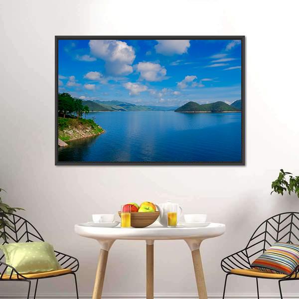 Kaeng Krachan Dam Thailand Canvas Wall Art-3 Horizontal-Gallery Wrap-25" x 16"-Tiaracle