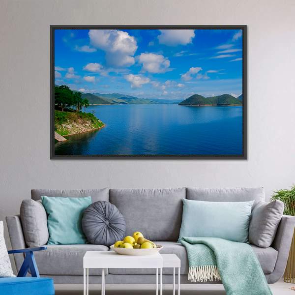 Kaeng Krachan Dam Thailand Canvas Wall Art-3 Horizontal-Gallery Wrap-25" x 16"-Tiaracle