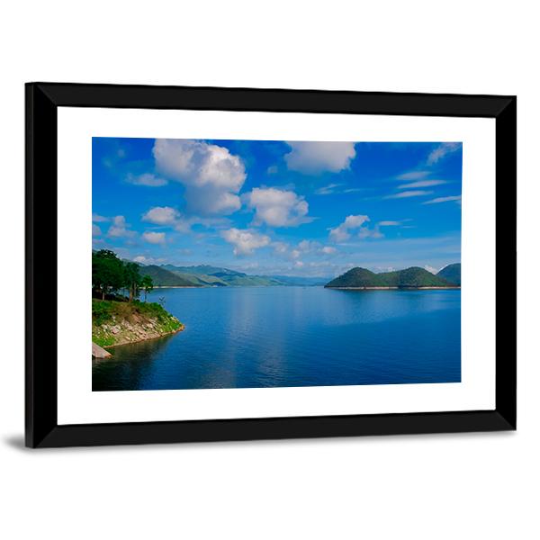 Kaeng Krachan Dam Thailand Canvas Wall Art-3 Horizontal-Gallery Wrap-25" x 16"-Tiaracle