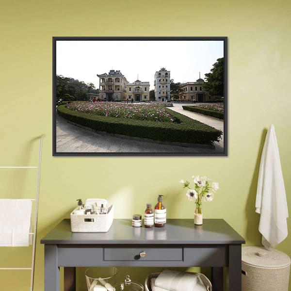 Kaiping Garden China Canvas Wall Art-1 Piece-Floating Frame-24" x 16"-Tiaracle
