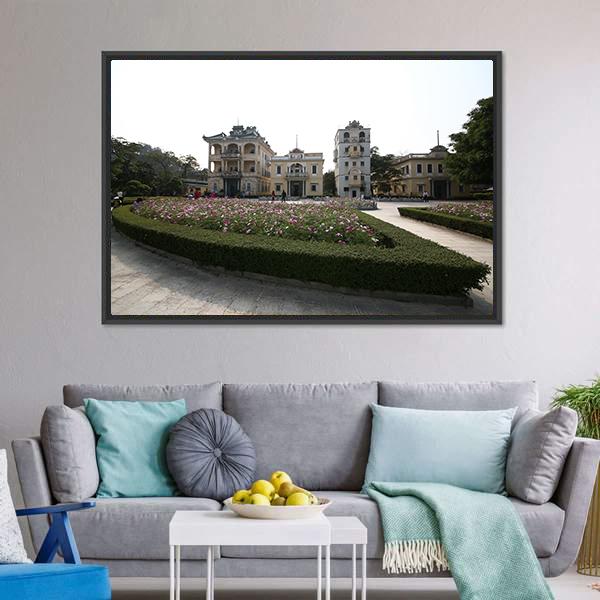 Kaiping Garden China Canvas Wall Art-3 Horizontal-Gallery Wrap-25" x 16"-Tiaracle