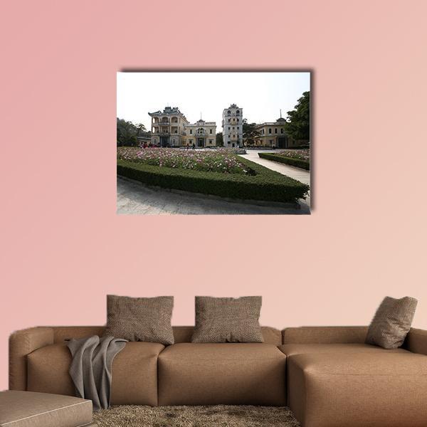 Kaiping Garden China Canvas Wall Art-1 Piece-Gallery Wrap-48" x 32"-Tiaracle