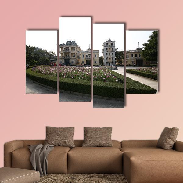 Kaiping Garden China Canvas Wall Art-4 Pop-Gallery Wrap-50" x 32"-Tiaracle