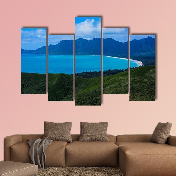 Kaiwa Ridge Trail Canvas Wall Art-5 Pop-Gallery Wrap-47" x 32"-Tiaracle