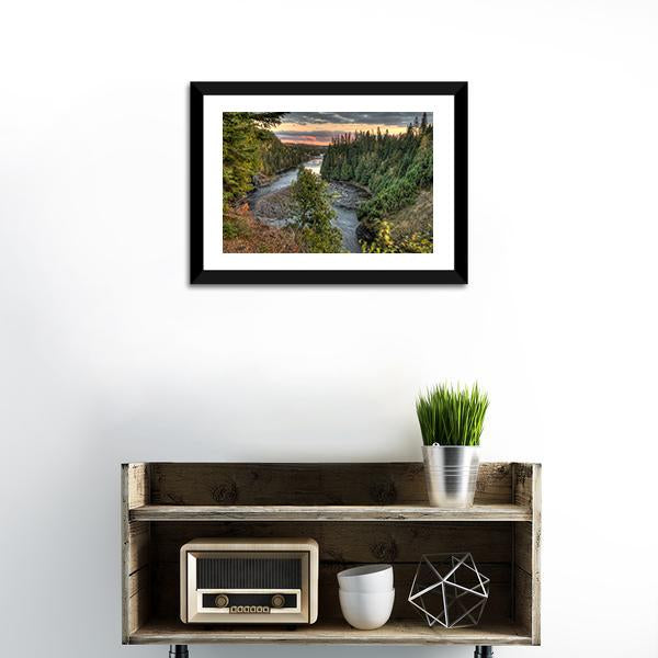 Kakabeka Falls Canvas Wall Art-1 Piece-Framed Print-20" x 16"-Tiaracle