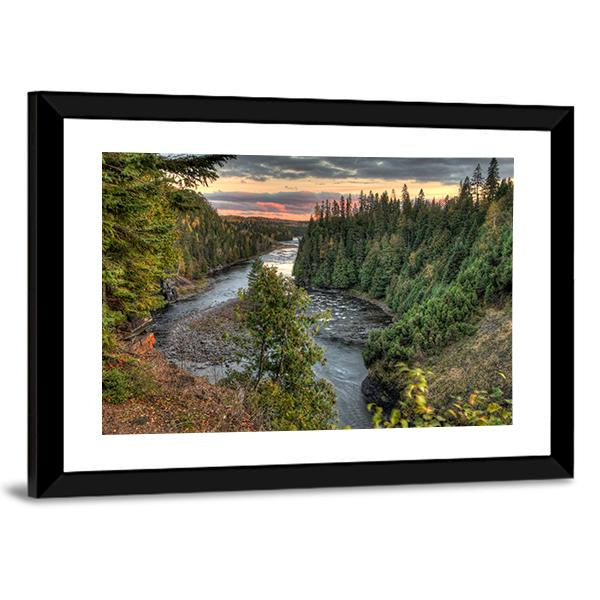 Kakabeka Falls Canvas Wall Art-5 Horizontal-Gallery Wrap-22" x 12"-Tiaracle