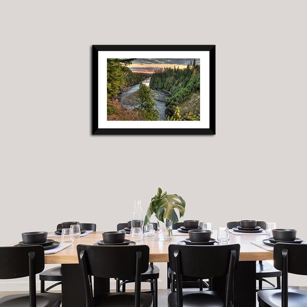 Kakabeka Falls Canvas Wall Art-5 Horizontal-Gallery Wrap-22" x 12"-Tiaracle