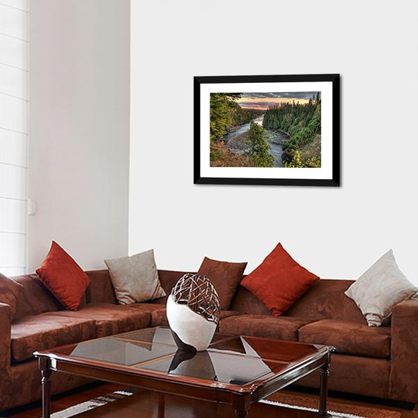 Kakabeka Falls Canvas Wall Art-5 Horizontal-Gallery Wrap-22" x 12"-Tiaracle