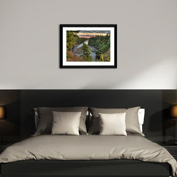 Kakabeka Falls Canvas Wall Art-5 Horizontal-Gallery Wrap-22" x 12"-Tiaracle