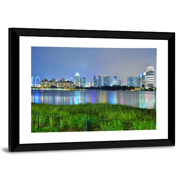 Kallang River With Skyline Panoramic Canvas Wall Art-1 Piece-36" x 12"-Tiaracle