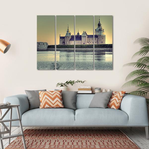 Kalmar Castle Sweden Canvas Wall Art-4 Horizontal-Gallery Wrap-34" x 24"-Tiaracle