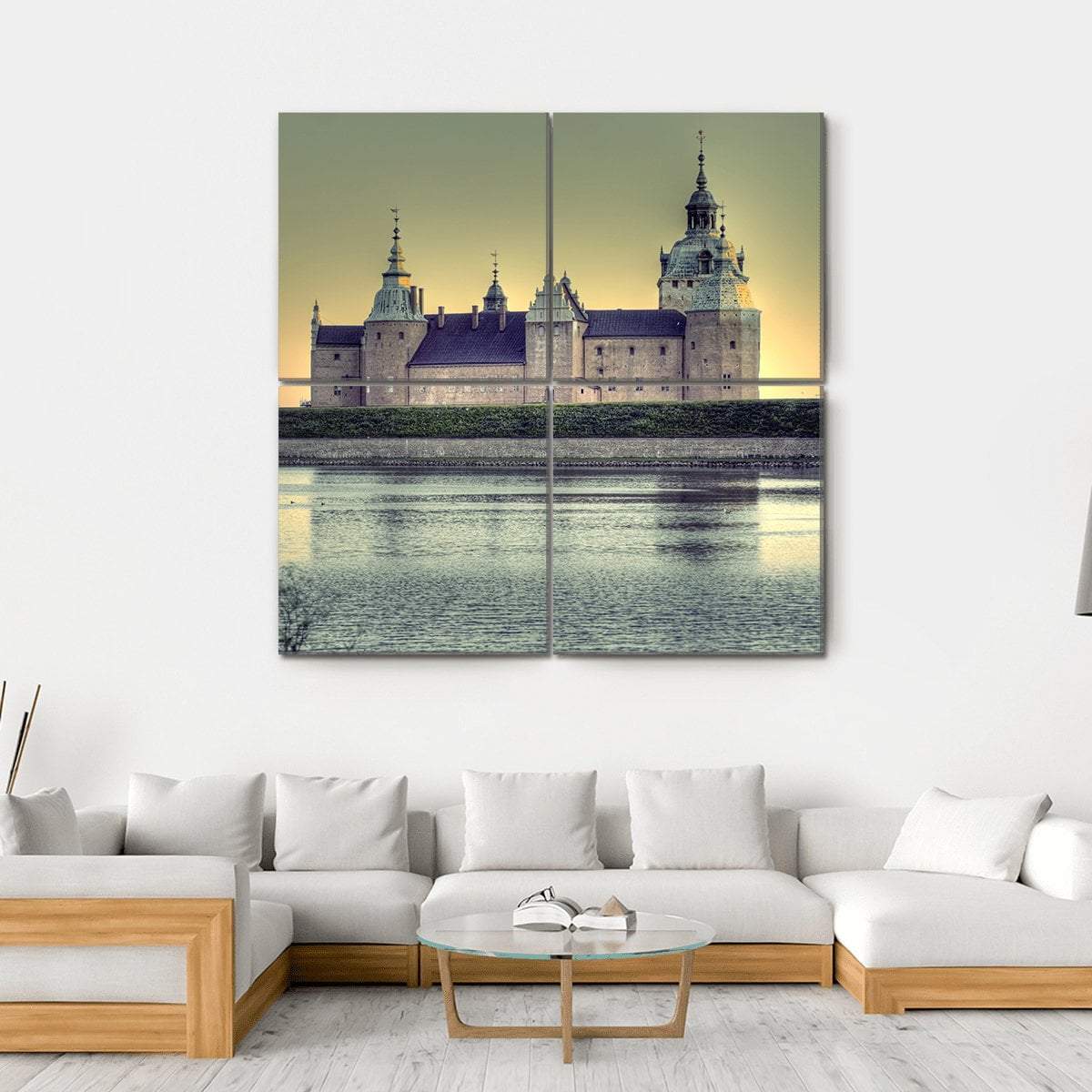 Kalmar Castle Sweden Canvas Wall Art-4 Square-Gallery Wrap-17" x 17"-Tiaracle
