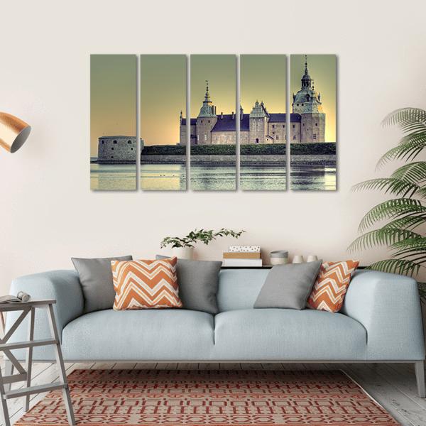 Kalmar Castle Sweden Canvas Wall Art-5 Horizontal-Gallery Wrap-22" x 12"-Tiaracle