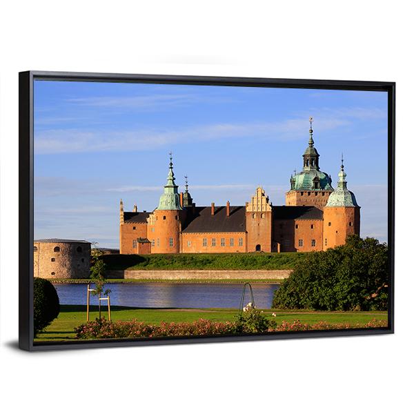 Kalmar Castle In Sweden Canvas Wall Art-3 Horizontal-Gallery Wrap-25" x 16"-Tiaracle