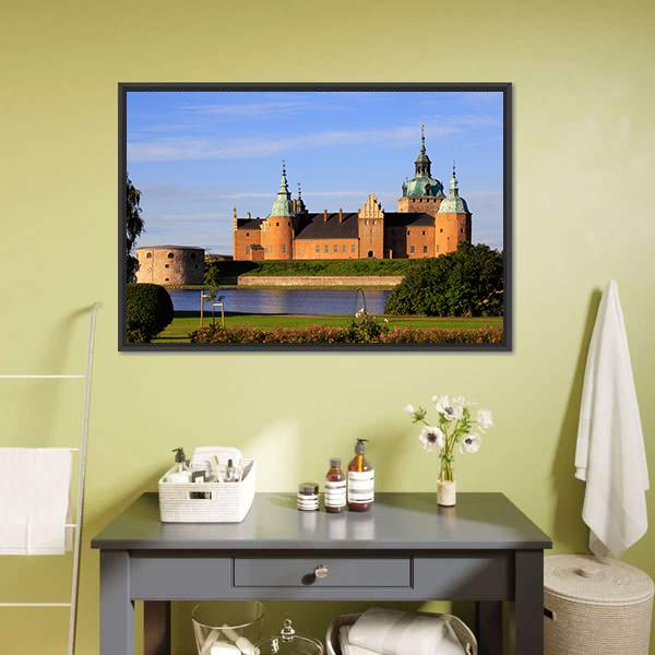 Kalmar Castle In Sweden Canvas Wall Art-3 Horizontal-Gallery Wrap-25" x 16"-Tiaracle