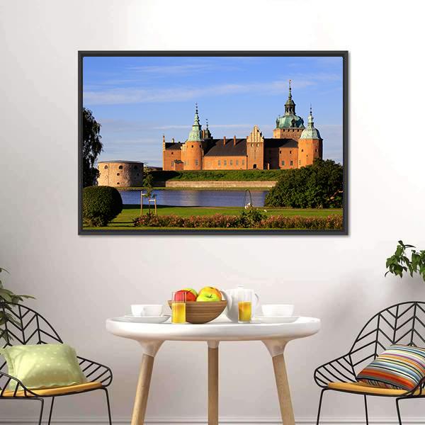 Kalmar Castle In Sweden Canvas Wall Art-3 Horizontal-Gallery Wrap-25" x 16"-Tiaracle
