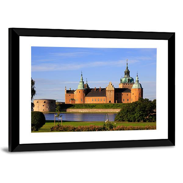 Kalmar Castle In Sweden Canvas Wall Art-3 Horizontal-Gallery Wrap-25" x 16"-Tiaracle