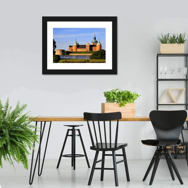 Kalmar Castle In Sweden Canvas Wall Art-3 Horizontal-Gallery Wrap-25" x 16"-Tiaracle