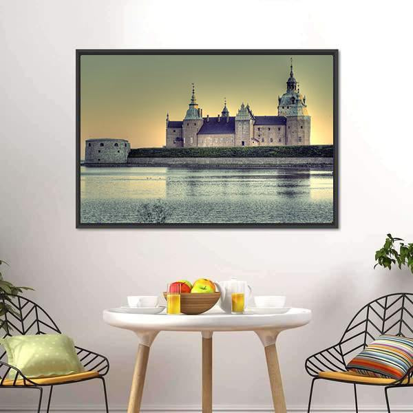 Kalmar Castle Sweden Canvas Wall Art-5 Horizontal-Gallery Wrap-22" x 12"-Tiaracle