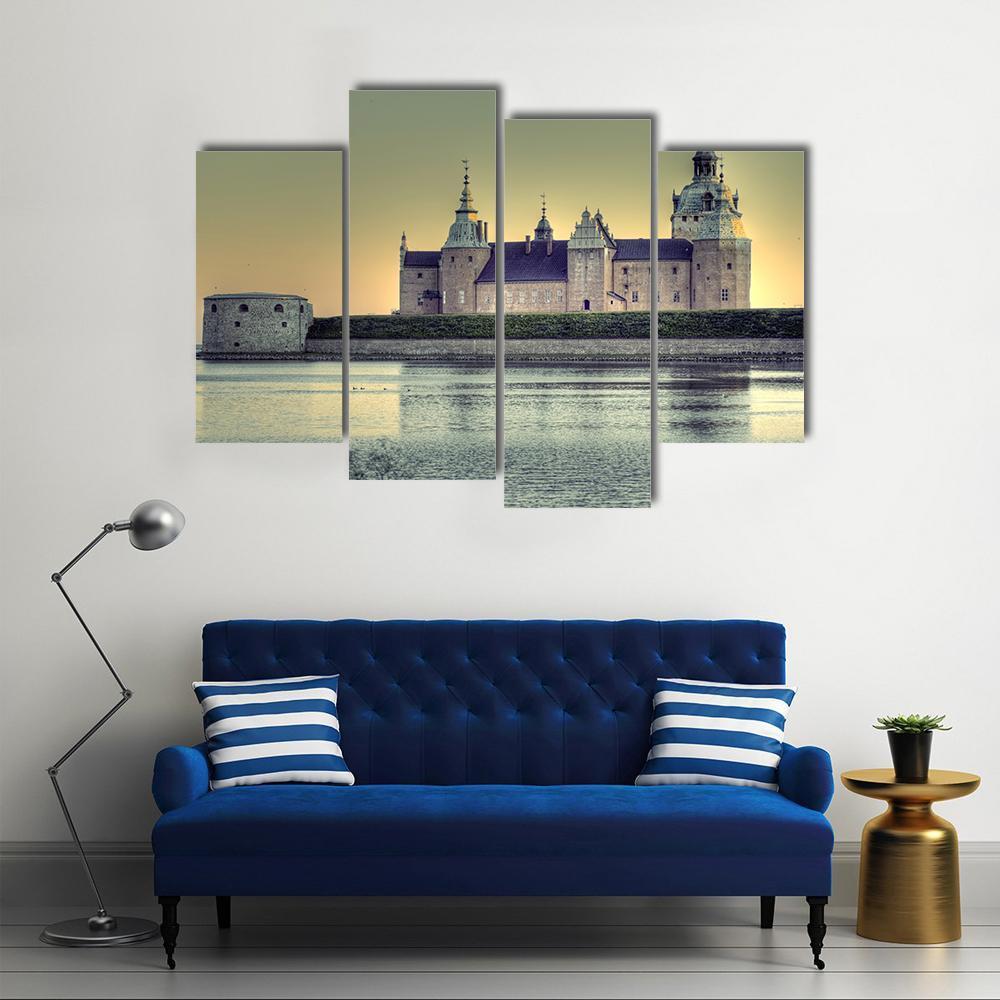 Kalmar Castle Sweden Canvas Wall Art-4 Pop-Gallery Wrap-50" x 32"-Tiaracle