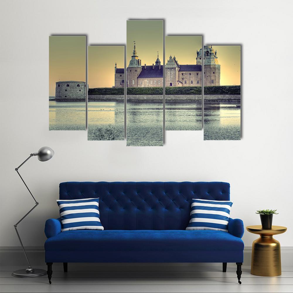Kalmar Castle Sweden Canvas Wall Art-5 Pop-Gallery Wrap-47" x 32"-Tiaracle