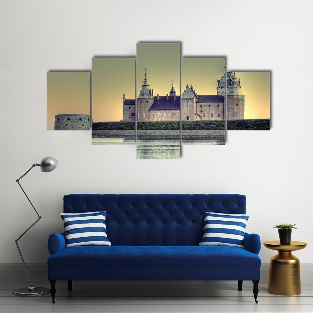 Kalmar Castle Sweden Canvas Wall Art-5 Star-Gallery Wrap-62" x 32"-Tiaracle