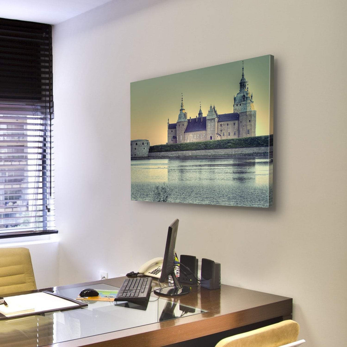 Kalmar Castle Sweden Canvas Wall Art-3 Horizontal-Gallery Wrap-25" x 16"-Tiaracle
