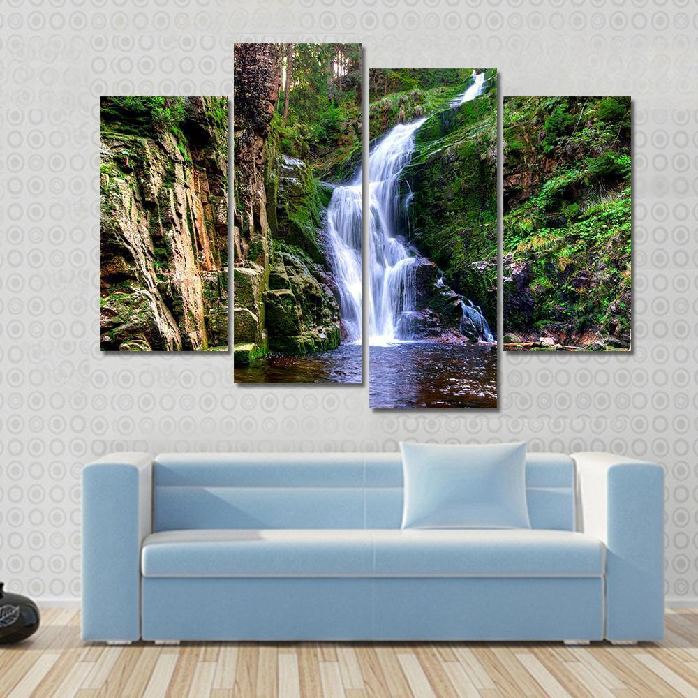 Kamienczyk Waterfall Canvas Wall Art-4 Pop-Gallery Wrap-50" x 32"-Tiaracle