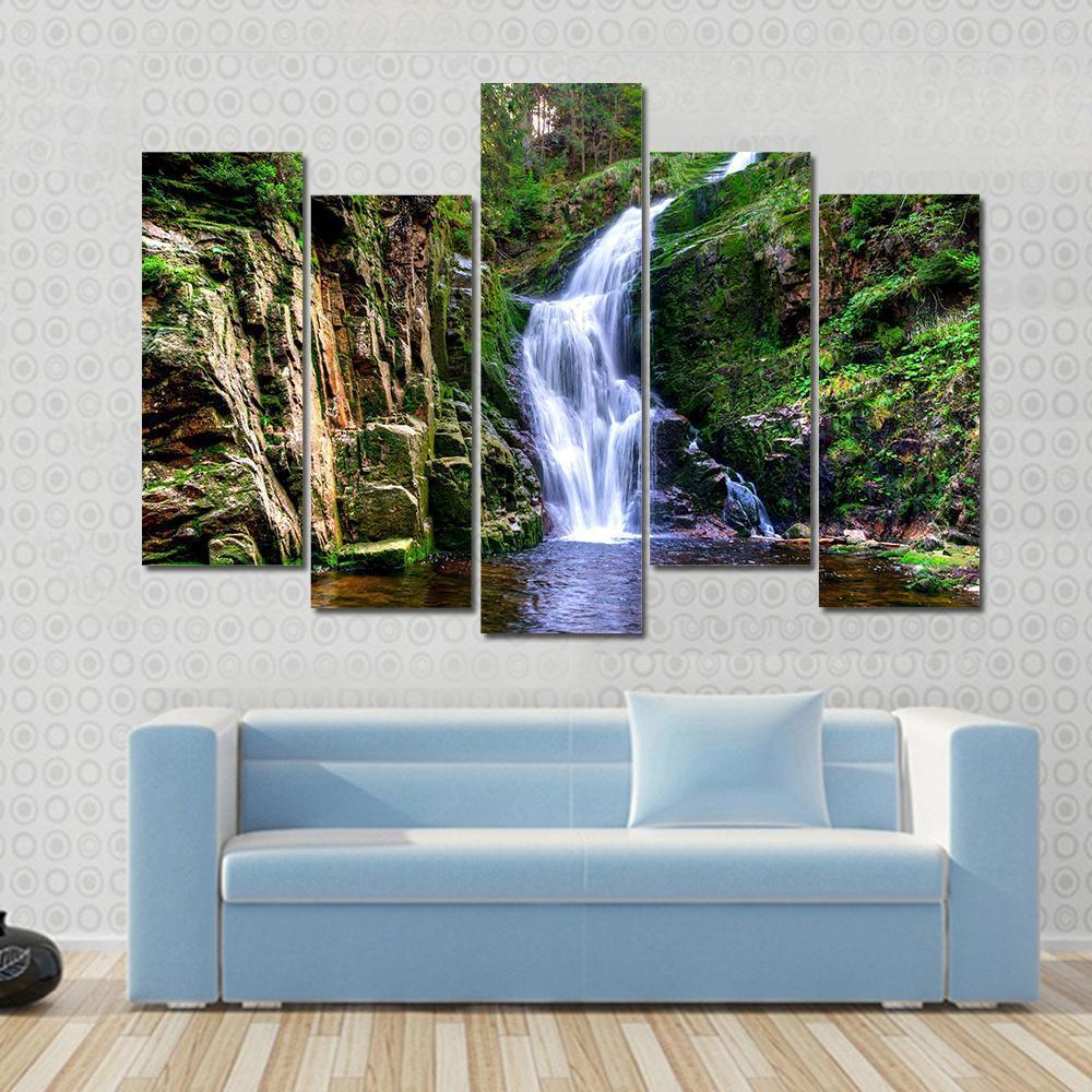 Kamienczyk Waterfall Canvas Wall Art-5 Pop-Gallery Wrap-47" x 32"-Tiaracle