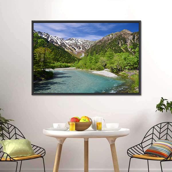 Kamikochi Highland Japan Canvas Wall Art-3 Horizontal-Gallery Wrap-25" x 16"-Tiaracle