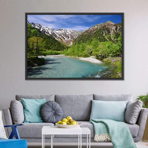 Kamikochi Highland Japan Canvas Wall Art-3 Horizontal-Gallery Wrap-25" x 16"-Tiaracle