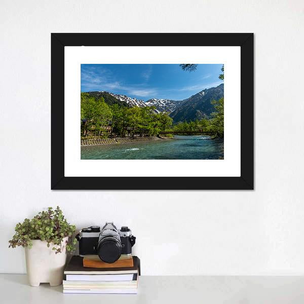 Kamikochi In Japan Canvas Wall Art-1 Piece-Framed Print-20" x 16"-Tiaracle