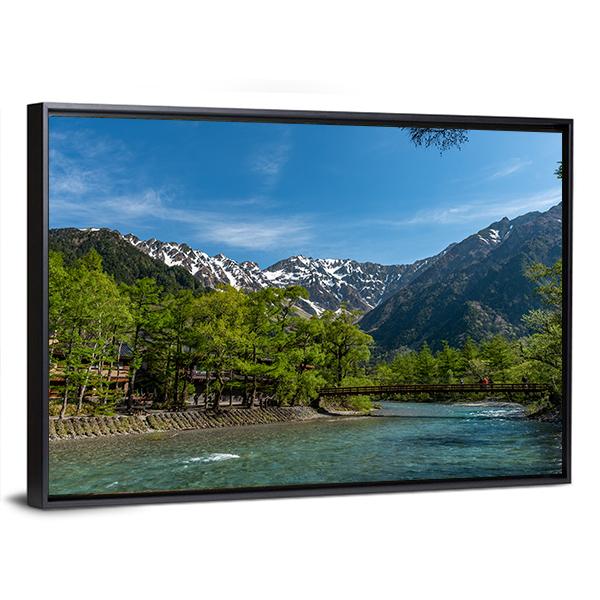 Kamikochi In Japan Canvas Wall Art-3 Horizontal-Gallery Wrap-25" x 16"-Tiaracle