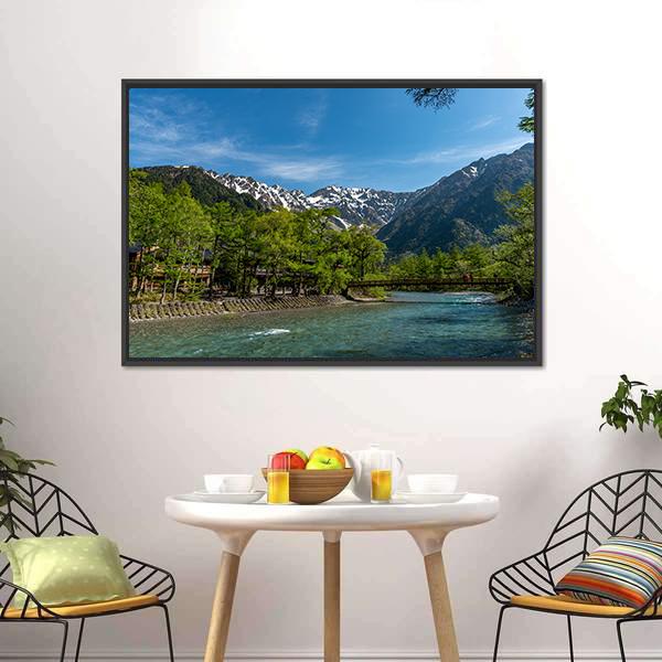 Kamikochi In Japan Canvas Wall Art-3 Horizontal-Gallery Wrap-25" x 16"-Tiaracle