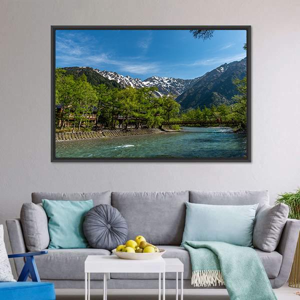 Kamikochi In Japan Canvas Wall Art-3 Horizontal-Gallery Wrap-25" x 16"-Tiaracle