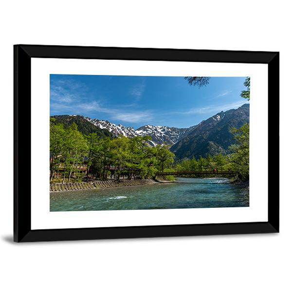 Kamikochi In Japan Canvas Wall Art-3 Horizontal-Gallery Wrap-25" x 16"-Tiaracle