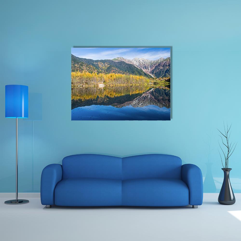 Kamikochi In Northern Japan Canvas Wall Art-1 Piece-Gallery Wrap-48" x 32"-Tiaracle