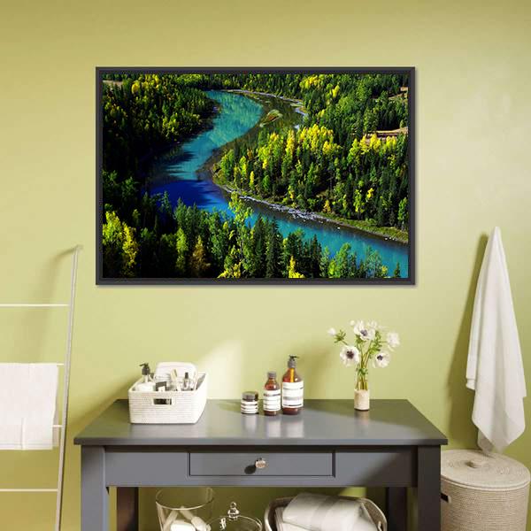 kanak Lake Xinjiang Canvas Wall Art-3 Horizontal-Gallery Wrap-25" x 16"-Tiaracle