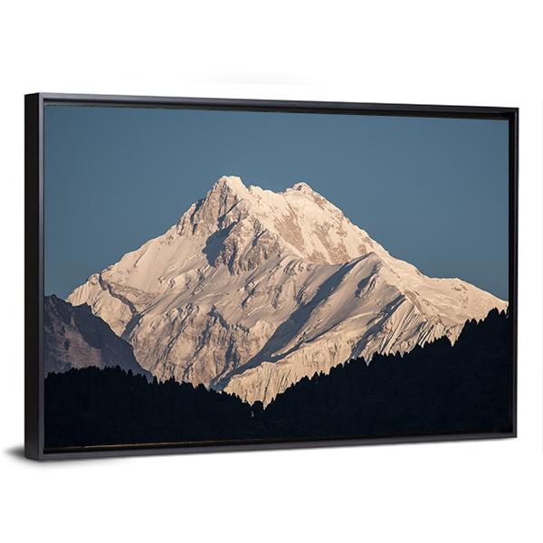 Kanchenjunga Peak In India Canvas Wall Art-3 Horizontal-Gallery Wrap-25" x 16"-Tiaracle