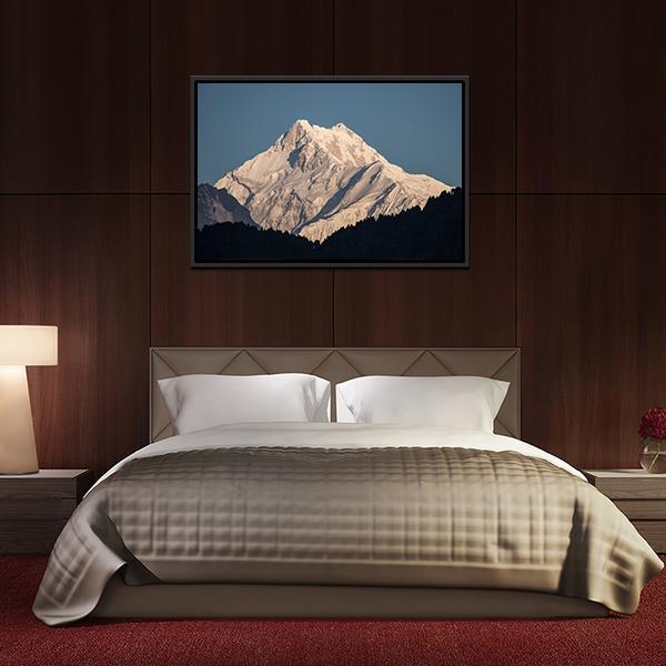 Kanchenjunga Peak In India Canvas Wall Art-5 Horizontal-Gallery Wrap-22" x 12"-Tiaracle