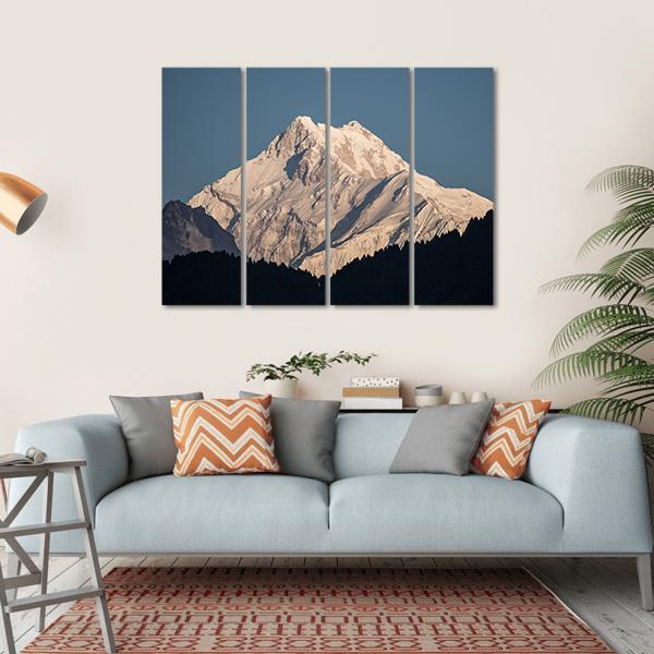 Kanchenjunga Peak In India Canvas Wall Art-4 Horizontal-Gallery Wrap-34" x 24"-Tiaracle
